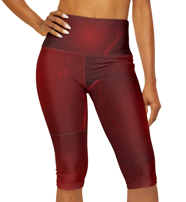 Reddish Yoga Capri Leggings - SportsGO