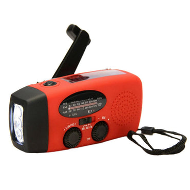 Portable Outdoor Tool Emergency Hand Crank Generator Solar AM/FM/WB Radio Flashlight Charger - SportsGO