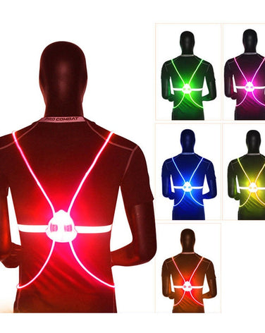 360 Reflective LED Flash Driving Vest High Visibility Night Running Cycling Riding Outdoor Activities Light Up Safety Bike Vest - SportsGO