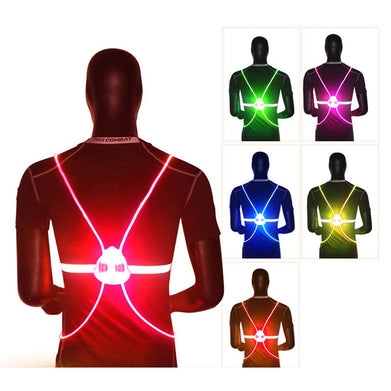 360 Reflective LED Flash Driving Vest High Visibility Night Running Cycling Riding Outdoor Activities Light Up Safety Bike Vest - SportsGO