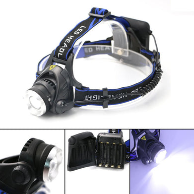 Zoomable Headlight XML T6 2000 Lumens 3 Modes LED  Zoom Focus Waterproof Use AA - SportsGO