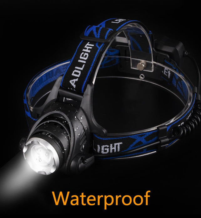 3800LM XM-L T6 LED Headlamp Zoomable Headlight Waterproof  Torch Flashlight - SportsGO