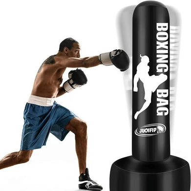 Standing Punching Bag for Adults 69'' Heavy Bag with Stand Inflatable Boxing Bags Freestanding Kickboxing Bag Equipment for Training MMA Muay Thai Fitness to Use Outdoor Indoor