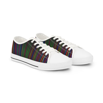 Rainbox Stripes Men's Low Top Sneakers - SportsGO