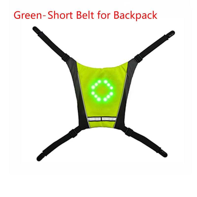 Cycling LED Signal Vest Bike Safety Wireless Turn Signal Light Riding Running Lighting Vest Safety Reflective Warning Vests - SportsGO