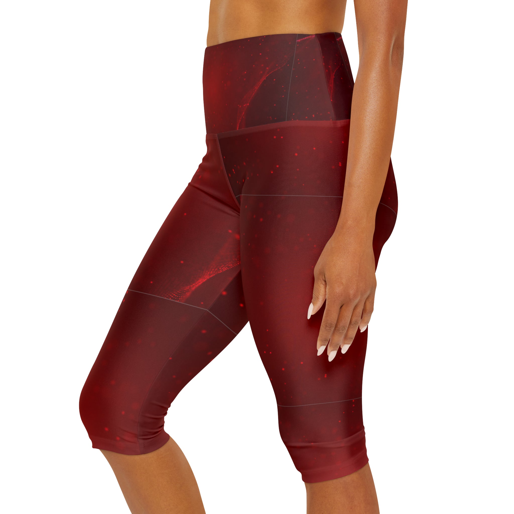 Reddish Yoga Capri Leggings - SportsGO