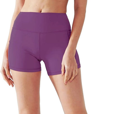 High Waist Athletic Shorts for Womens Yoga Fitness Running Shorts with Deep Pockets