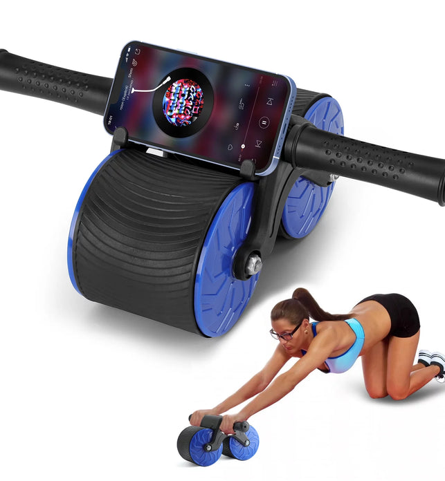 Ab Roller Wheel, Automatic Rebound Abdominal Wheel for Core Strength Training. Abdominal Wheel for Abs Workout Training Muscle Strength at Home Gym - Beginner to Advanced Fitness Equipment