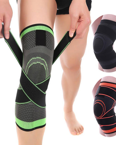 Sports Pressure Knee Pads Running and Cycling Basketball Straps Knee Pads Breathable Wrapping Knee Pads 3D Pressure Knee Pads - SportsGO