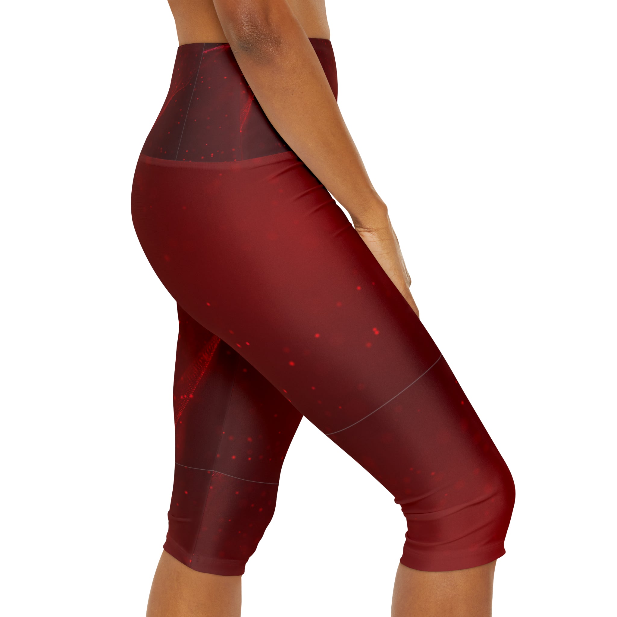 Reddish Yoga Capri Leggings - SportsGO