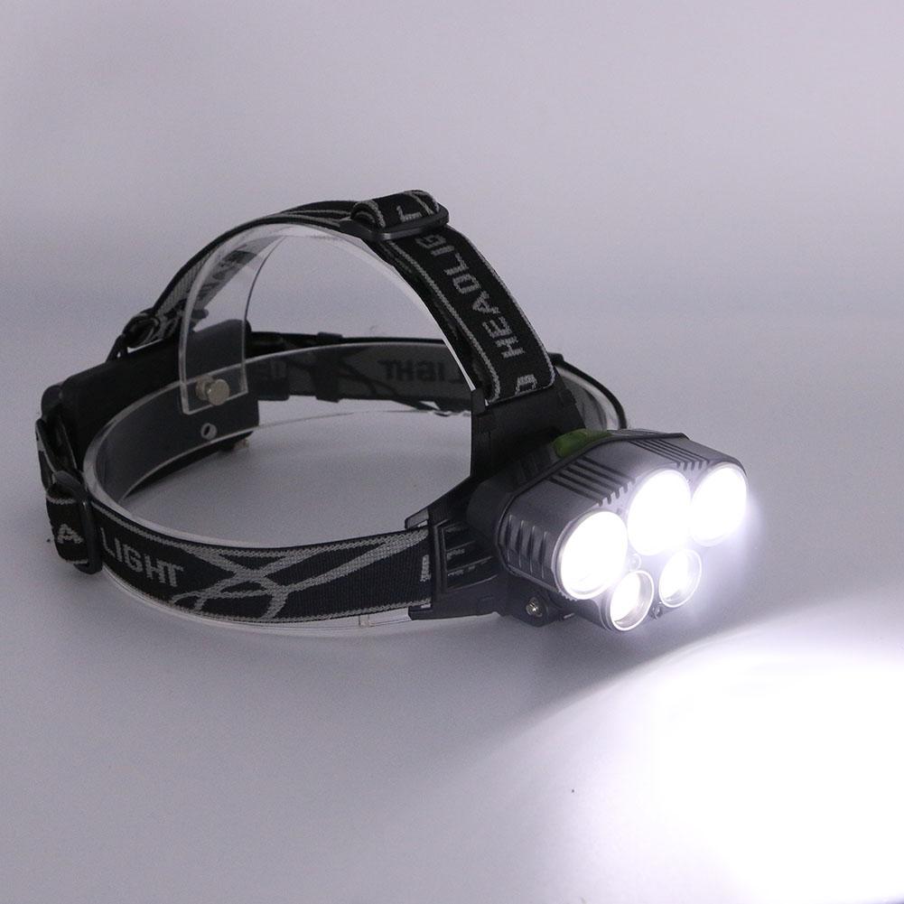 LED Headlamp 5 CREE XM-L T6 15000 lumens LED USB  Camping Hike Emergency Light - SportsGO