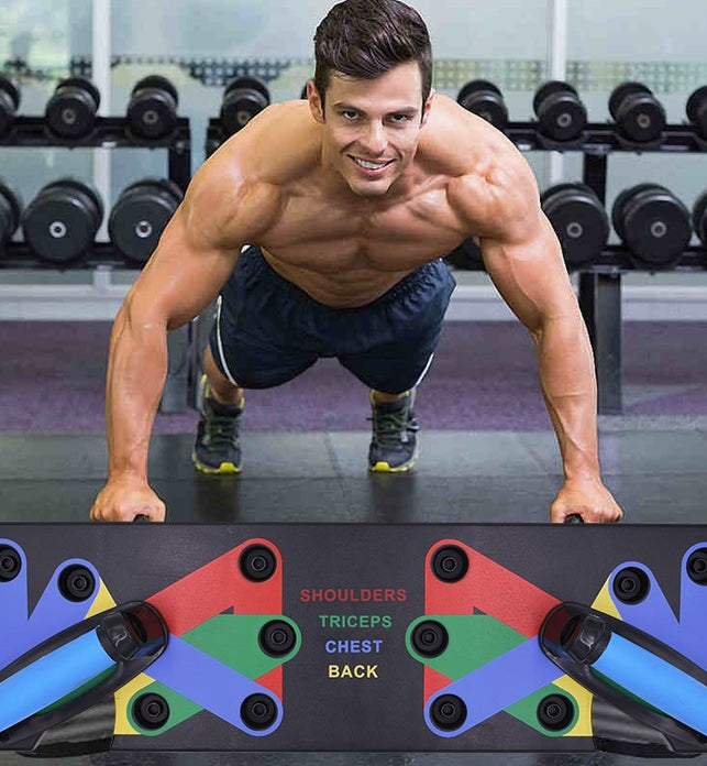 9 in 1 Push Up Rack Board Men Women Comprehensive Fitness Exercise Push-up Stands Body Building Training System Home Equipment - SportsGO