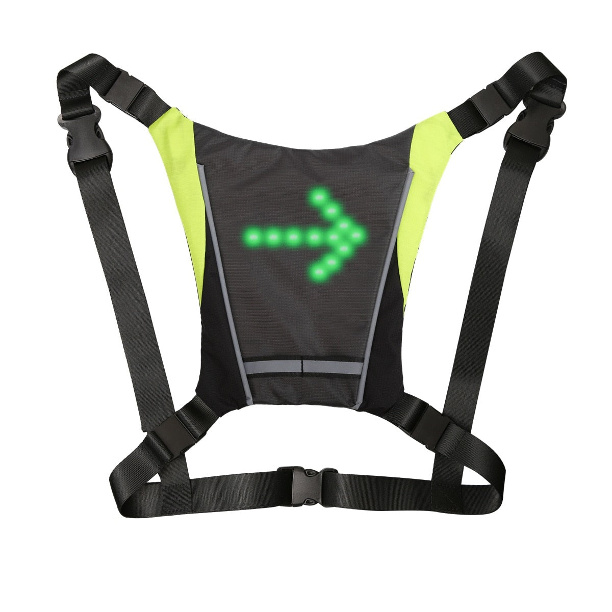 Cycling LED Signal Vest Bike Safety Wireless Turn Signal Light Riding Running Lighting Vest Safety Reflective Warning Vests - SportsGO