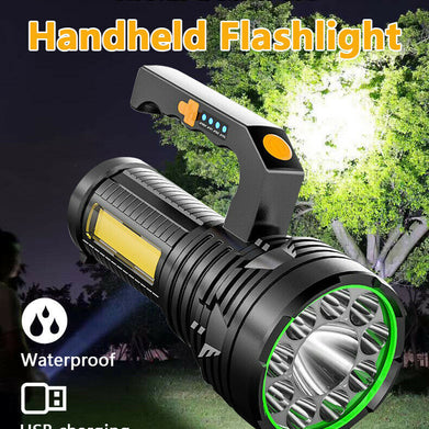 Strong Light Portable Light Flashlight Multi-Function Rechargeable Waterproof Searchlight Outdoor Emergency USB Outdoor Light - SportsGO