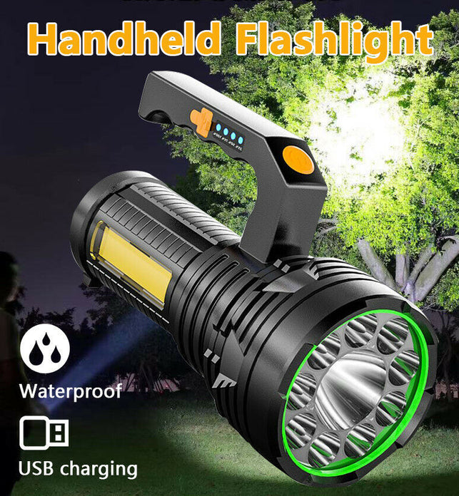 Strong Light Portable Light Flashlight Multi-Function Rechargeable Waterproof Searchlight Outdoor Emergency USB Outdoor Light - SportsGO