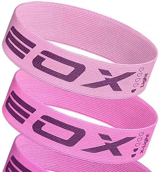 Exercise Resistance Fabric Loop Bands, Non-Slip Resistance Workout Bands for Legs & Butt and Glutes, 5 Resistance Levels Hip Training Bands (Pink)