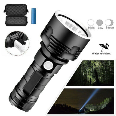 New P50 Strong Light Fixed Focus Flashlight Power Display USB Charging Outdoor Lighting Strong Light Flashlight - SportsGO