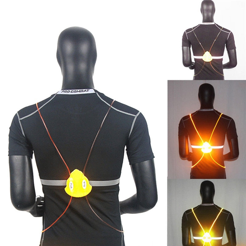 360 Reflective LED Flash Driving Vest High Visibility Night Running Cycling Riding Outdoor Activities Light Up Safety Bike Vest - SportsGO