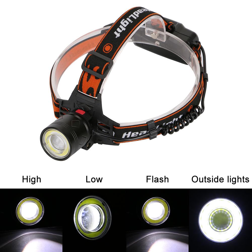 LED Headlamp 4 Modes Zoomable  Camping  XM-L 1T6+COB 10000lm 18650 - SportsGO