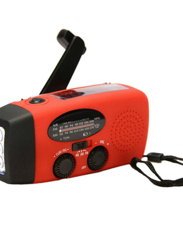 Portable Outdoor Tool Emergency Hand Crank Generator Solar AM/FM/WB Radio Flashlight Charger - SportsGO