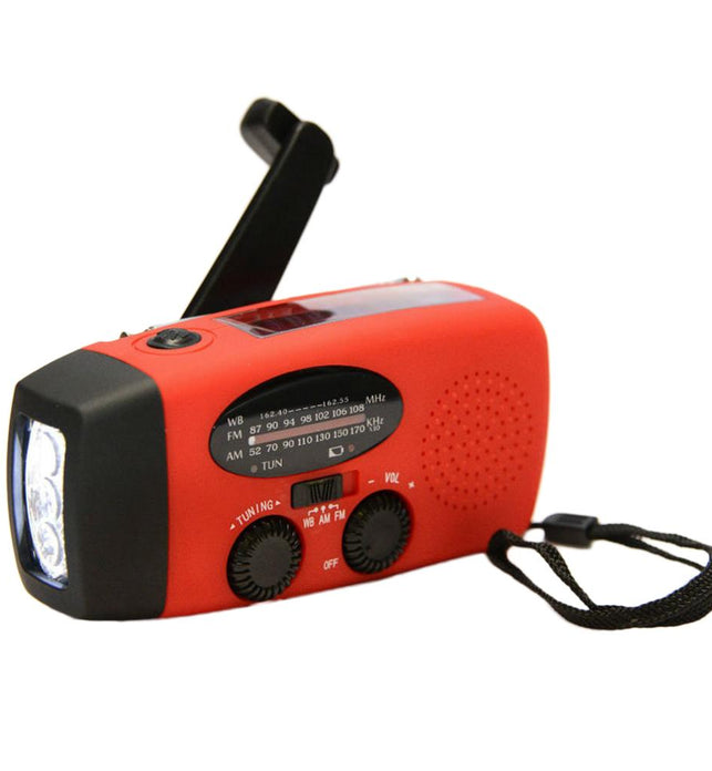 Portable Outdoor Tool Emergency Hand Crank Generator Solar AM/FM/WB Radio Flashlight Charger - SportsGO