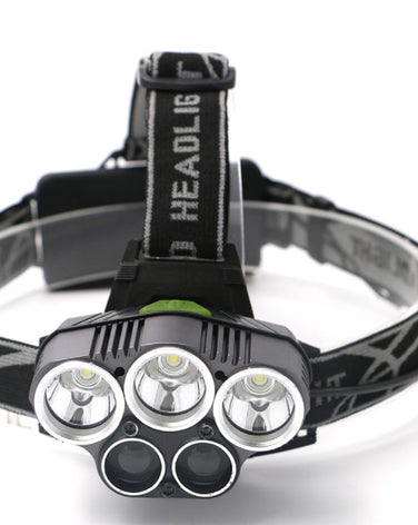 LED Headlamp 5 CREE XM-L T6 15000 lumens LED USB  Camping Hike Emergency Light - SportsGO