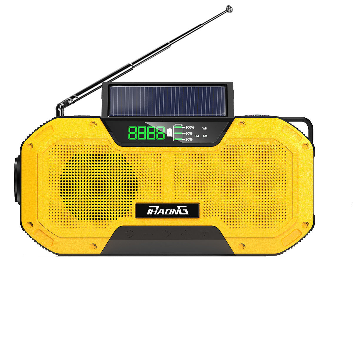 Outdoor Emergency Radio Bluetooth Speaker Solar Hand Flashlight Mobile Charging 5000 Mah Large Capacity - SportsGO