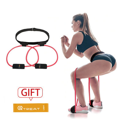 Women Booty Butt Band Resistance Bands Adjustable Waist Belt Pedal Exerciser for Glutes Muscle Workout Free Bag - SportsGO