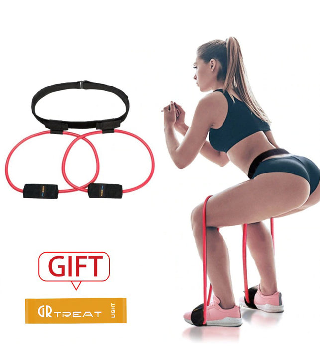 Women Booty Butt Band Resistance Bands Adjustable Waist Belt Pedal Exerciser for Glutes Muscle Workout Free Bag - SportsGO