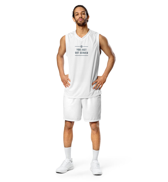 Recycled unisex basketball jersey You Just Got served - SportsGO