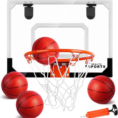 Basketball Hoop Indoor, over the Door Basketball Hoop, Indoor Outdoor Mini Basketball Hoop Birthday Gift Toy for Kids & Adults