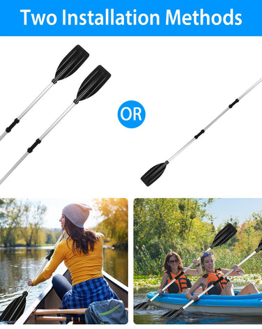 2Pcs Kayak Paddles Aluminum Alloy Detachable Canoe Paddle Boat Oars for Kayaking Boating Oar Fishing