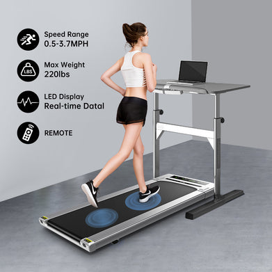 Walking Pad, Treadmill Under Desk with Wide Belt 2.5HP Portable Walking Treadmill Under Desk for Home and Office, Installation-Free Standing Desk Treadmill with Remote Control