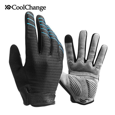 CoolChange Cycling Gloves Full Finger Sport Shockproof MTB Bike Touch Screen  Bicycle Sponge - SportsGO