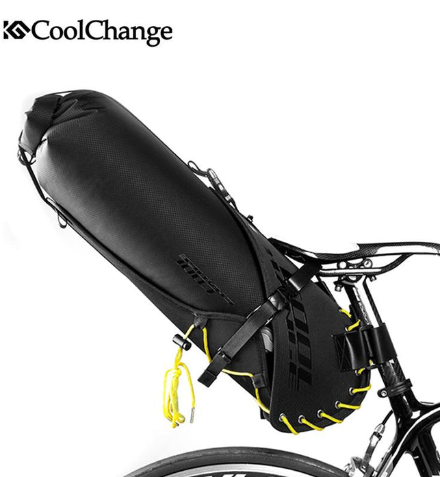 CoolChange Waterproof Bike Saddle Bag Large Capacity Foldable Tail Rear Cycling MTB Trunk Pannier Backpack 20L - SportsGO