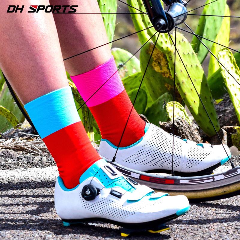 DH SPORTS  Cycling Socks Professional Breathable Bike  Personality Bicycle Racing Running Compression - SportsGO