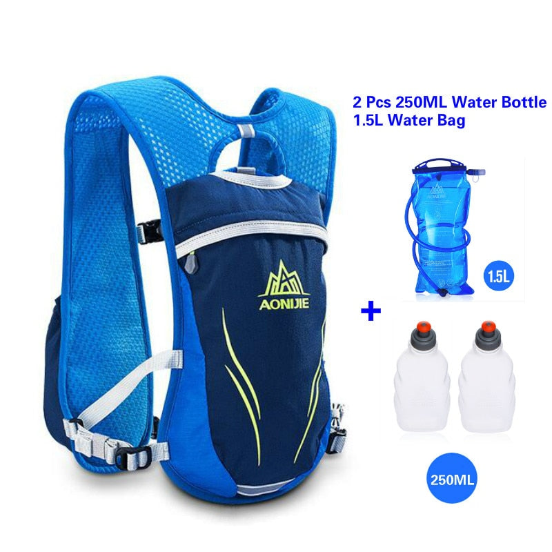 AONIJIE Running Marathon Hydration Nylon 5.5L Outdoor Running Bags Hiking Backpack Vest Marathon Cycling Backpack - SportsGO