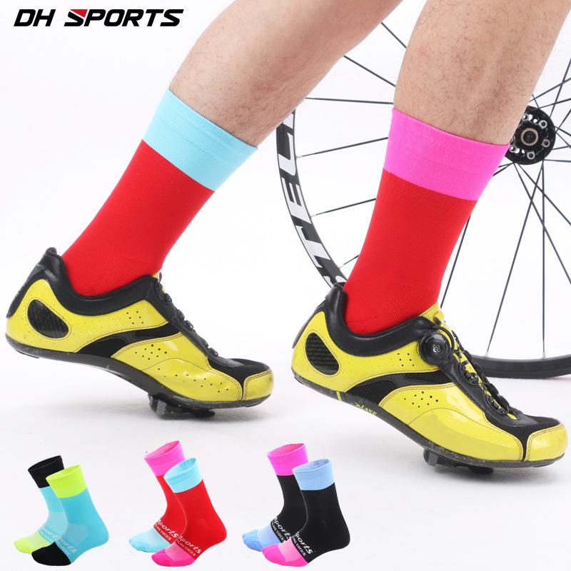 DH SPORTS  Cycling Socks Professional Breathable Bike  Personality Bicycle Racing Running Compression - SportsGO