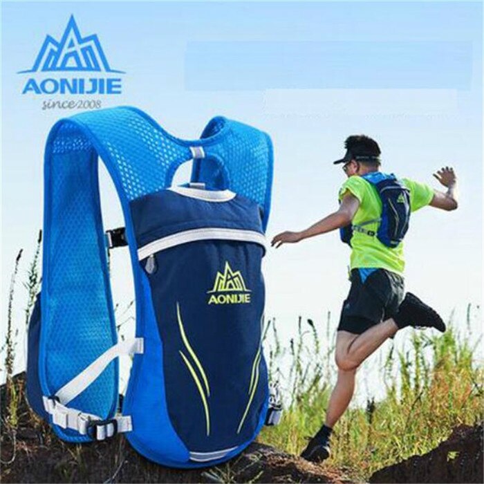 AONIJIE Running Marathon Hydration Nylon 5.5L Outdoor Running Bags Hiking Backpack Vest Marathon Cycling Backpack - SportsGO