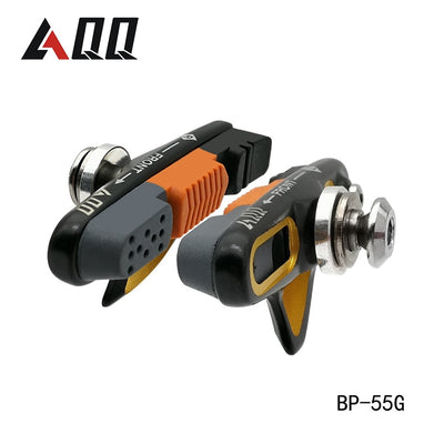 AQQ 1 Pair Road Bicycle Brake Pads Bicycle Braking V Brake Holder Shoes Rubber Blocks Durable Cycling Accessories - SportsGO