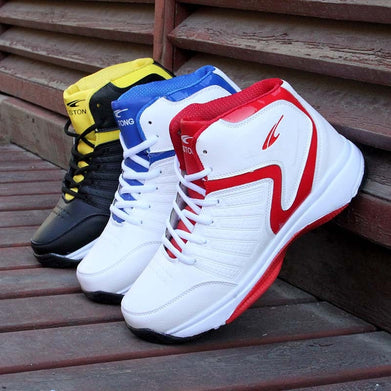 Men High top Basketball Shoes Men's Cushioning Light Basketball Sneakers Breathable Athletic Shoes Outdoor Sport Sneakers - SportsGO