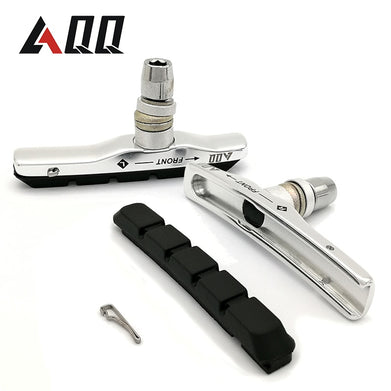 AQQ 1 Pair Mountain Bike Bicycle Brake Pads Bicycle Braking V Brake Holder Shoes Rubber Blocks Durable Cycling Accessories - SportsGO