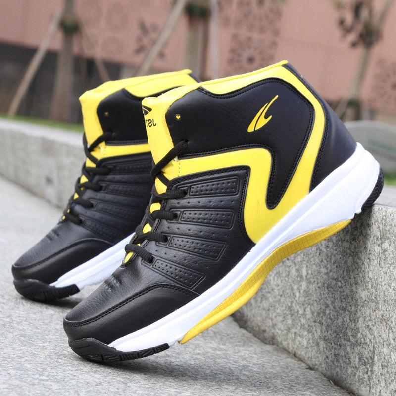 Men High top Basketball Shoes Men's Cushioning Light Basketball Sneakers Breathable Athletic Shoes Outdoor Sport Sneakers - SportsGO