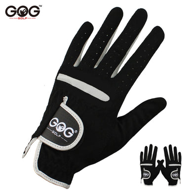 1 Pcs Men's Golf Glove Left Hand Right Hand Micro Soft Fiber Breathable Golf Gloves Men Color Black Brand GOG - SportsGO