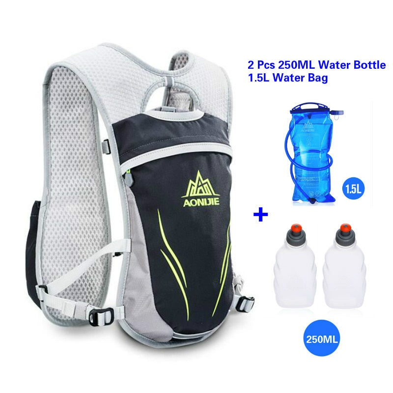 AONIJIE Running Marathon Hydration Nylon 5.5L Outdoor Running Bags Hiking Backpack Vest Marathon Cycling Backpack - SportsGO