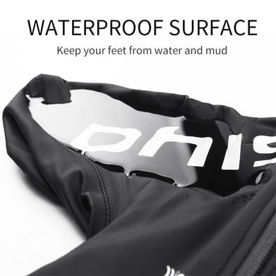 GIYO Waterproof Cycling Overshoes Bicycle Shoes Covers Bike Reflective Windproof MTB Road Winter Fleece Warm Bike Lock Protector - SportsGO