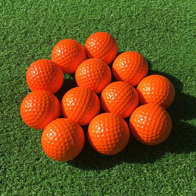 12Pcs Foam Practice Golf Balls Yellow Green Orange Golf Training Balls Outdoor Indoor Putting Green Target Backyard Swing Game - SportsGO