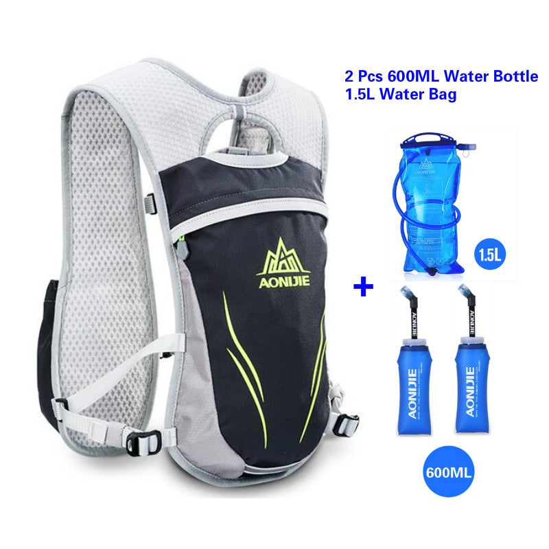 AONIJIE Running Marathon Hydration Nylon 5.5L Outdoor Running Bags Hiking Backpack Vest Marathon Cycling Backpack - SportsGO