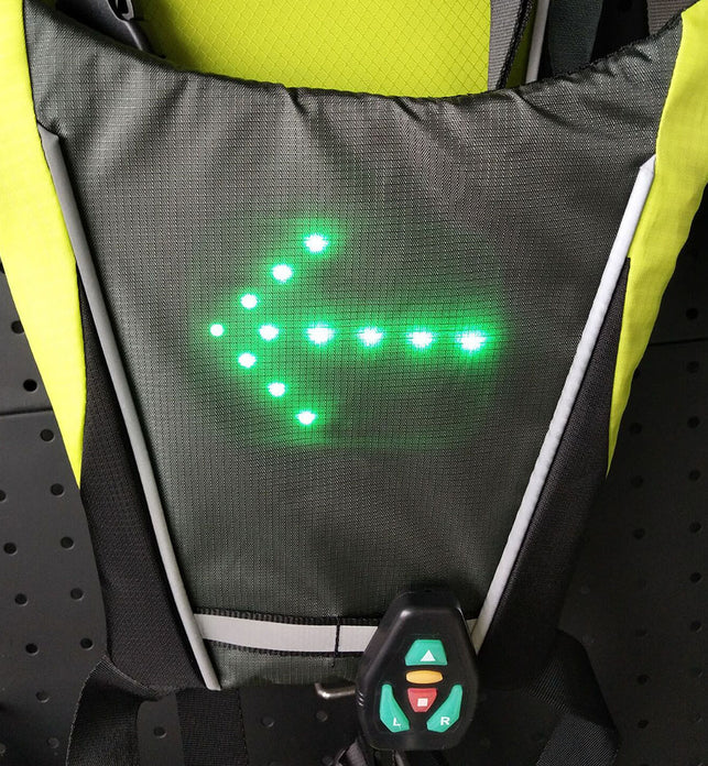 Cycling Bicycle Vest LED Wireless Safety Turn Signal Light Vest for Bicycle Riding Night Warning Backpack Guiding Light - SportsGO