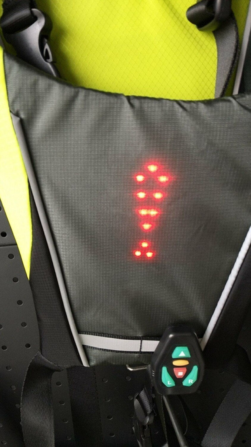Cycling Bicycle Vest LED Wireless Safety Turn Signal Light Vest for Bicycle Riding Night Warning Backpack Guiding Light - SportsGO